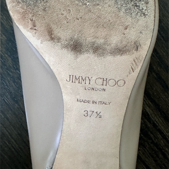 Jimmy Choo woman’s heels size 37.5 Eu / 7 US in nude color - Picture 9 of 9